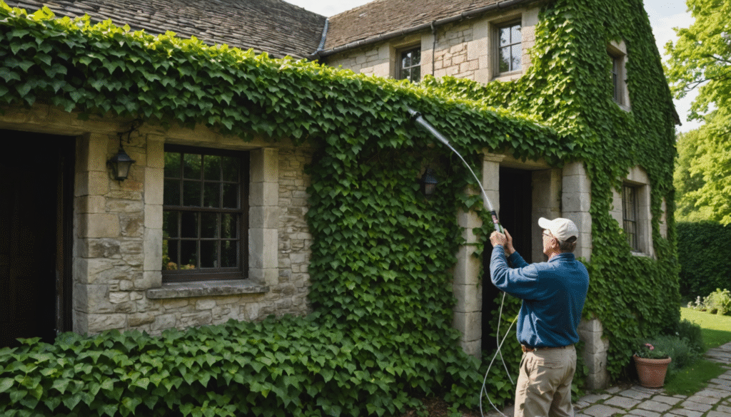 découvrez comment éliminer efficacement le lierre en utilisant du vinaigre blanc, une méthode naturelle et économique pour désherber votre jardin sans produits chimiques.